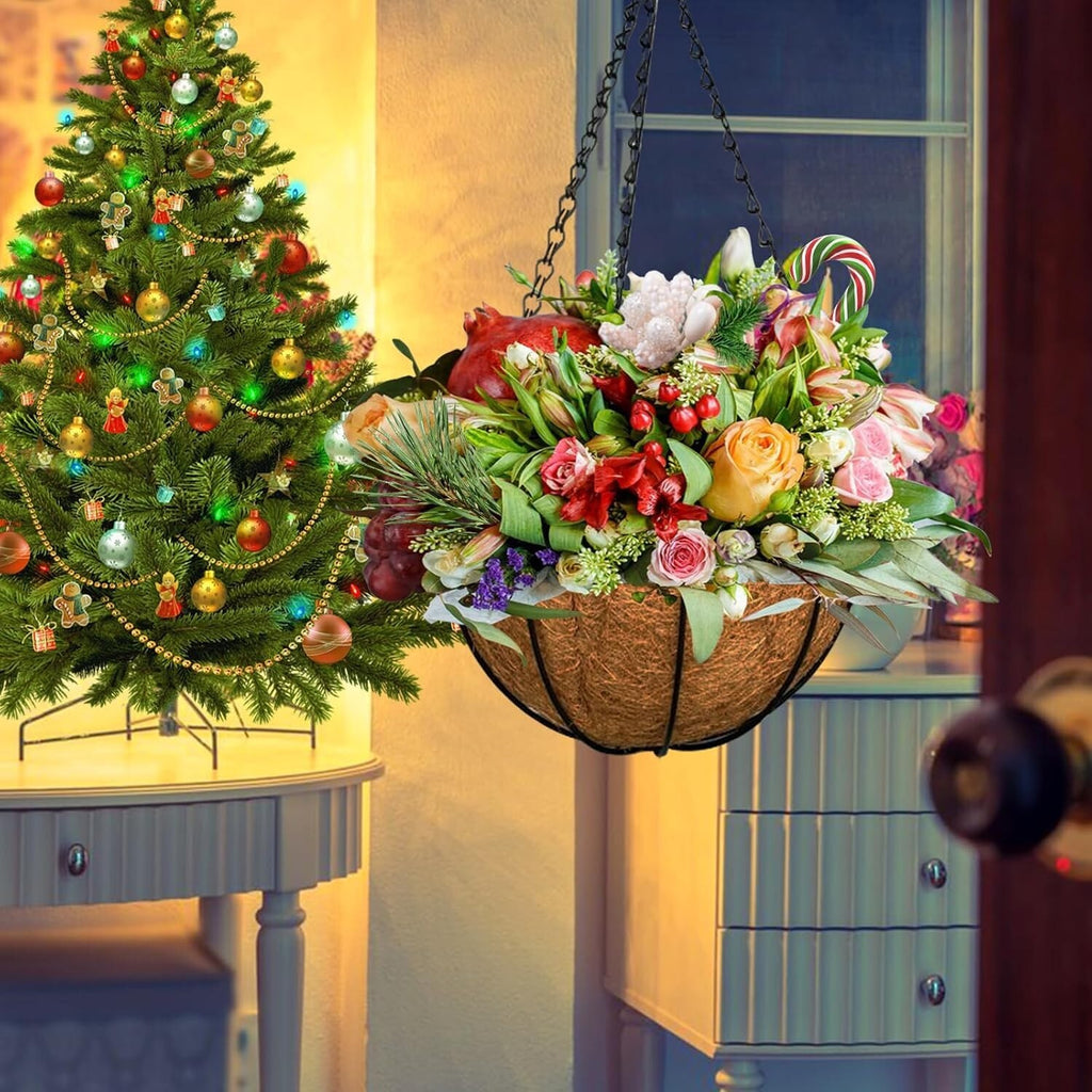 6Pcs 14Inch Coconut Liners for Planters round Hanging Basket Liners 100% Natural
