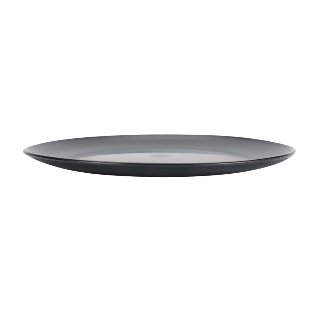 Black 12-Piece Eco-Friendly Recycled Plastic Dinnerware Set