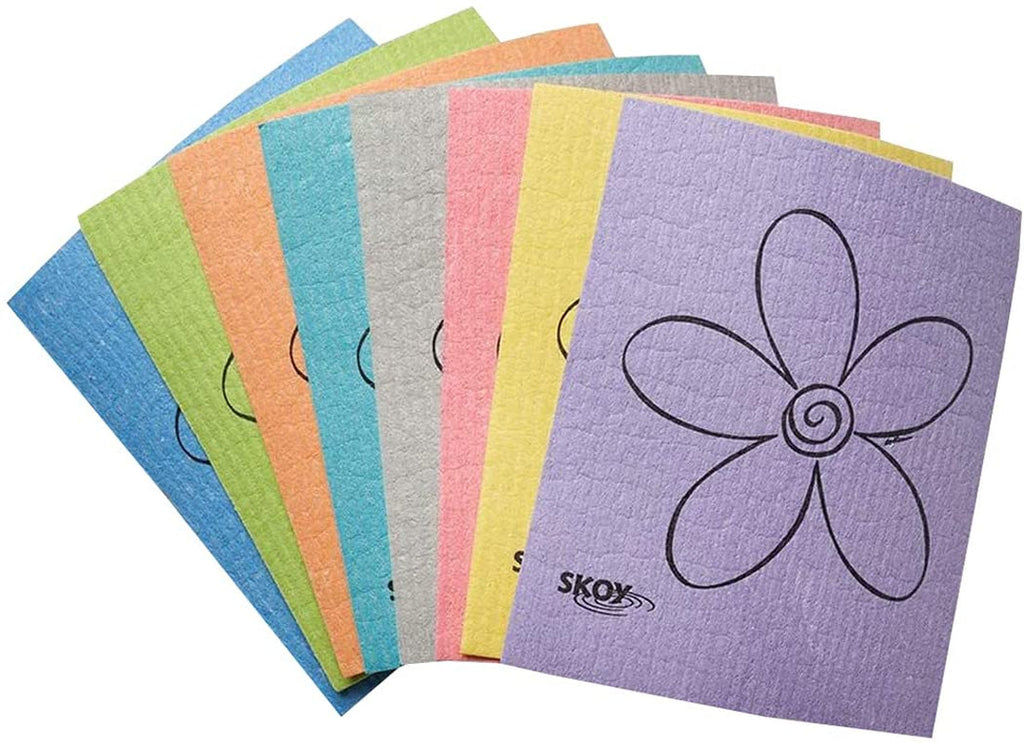 Swedish Dishcloths, 8 Pack Wholesale, Kitchen Sink Sponge, Dish Cloths for Washing Dishes, Multipurpose Cleaner, Assorted