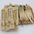 Bamboo Toothbrushes 100Pcs Eco Friendly Resuable Toothbrush Adult Wooden Soft Tooth Brush Eco Friendly Vegan