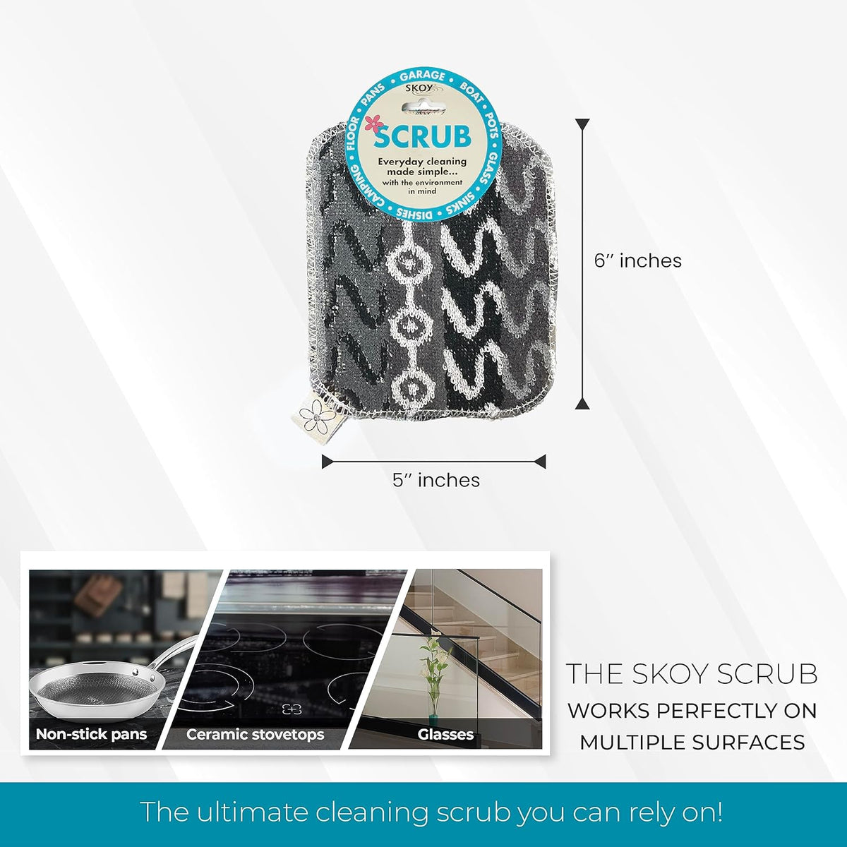 Skoy Scrub - Eco-Friendly Reusable Kitchen Scrub (Monochromatic