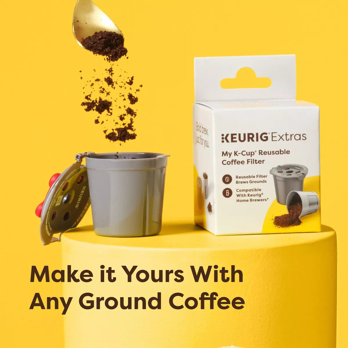 Keurig My K-Cup 3.0 Reusable Coffee Filter, Eco-Friendly Gray
