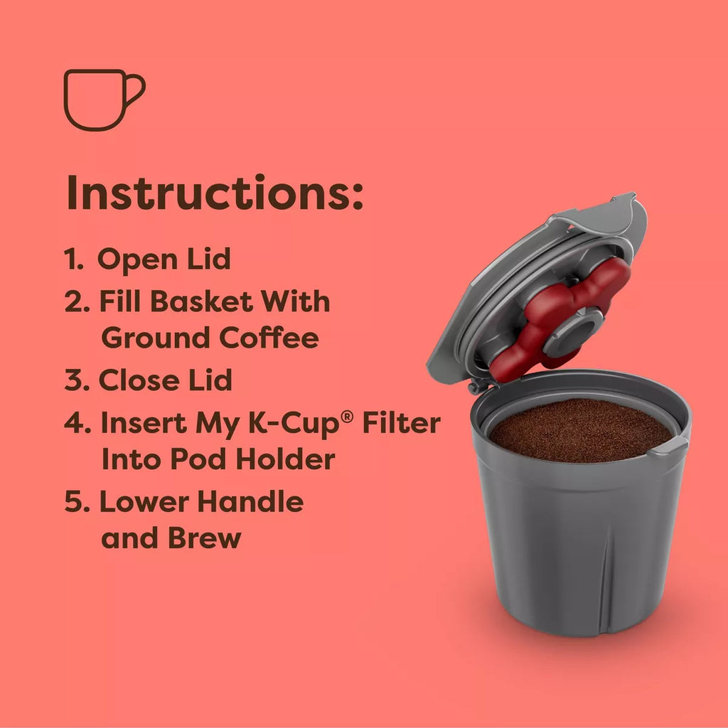 Keurig My K-Cup 3.0 Reusable Coffee Filter, Eco-Friendly Gray