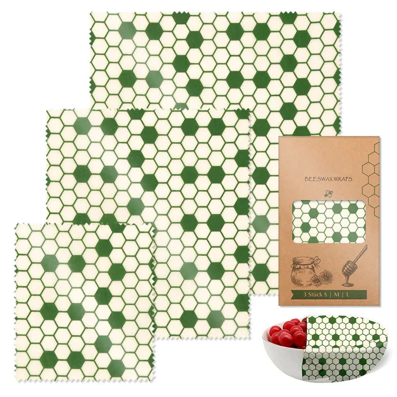 Reusable Beeswax Wrap Eco-Friendly Beeswax Food Wraps Zero Waste Bread Sandwich Food Wrap Organic Plastic-Free Food Storage